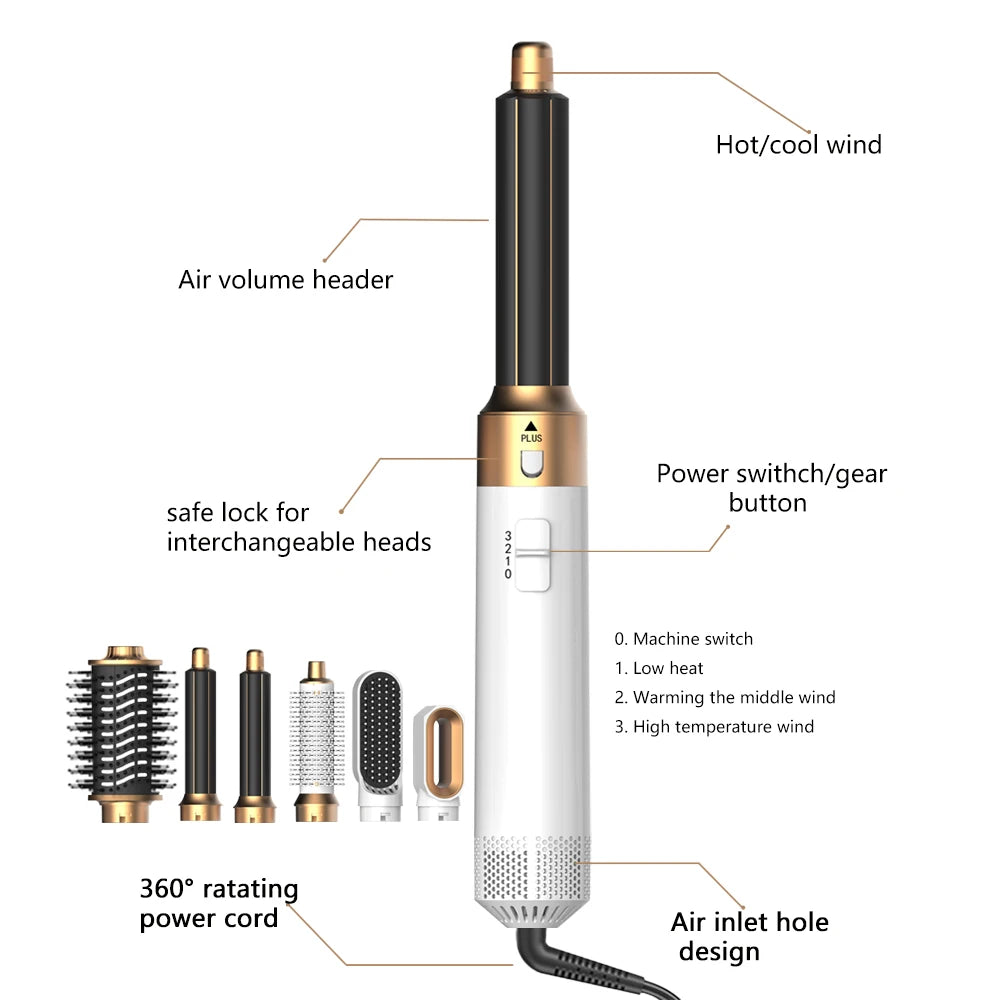 NoirBeauty™ 6-in-1 ionic Hair Tool